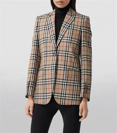 burberry check blazer|burberry check for women.